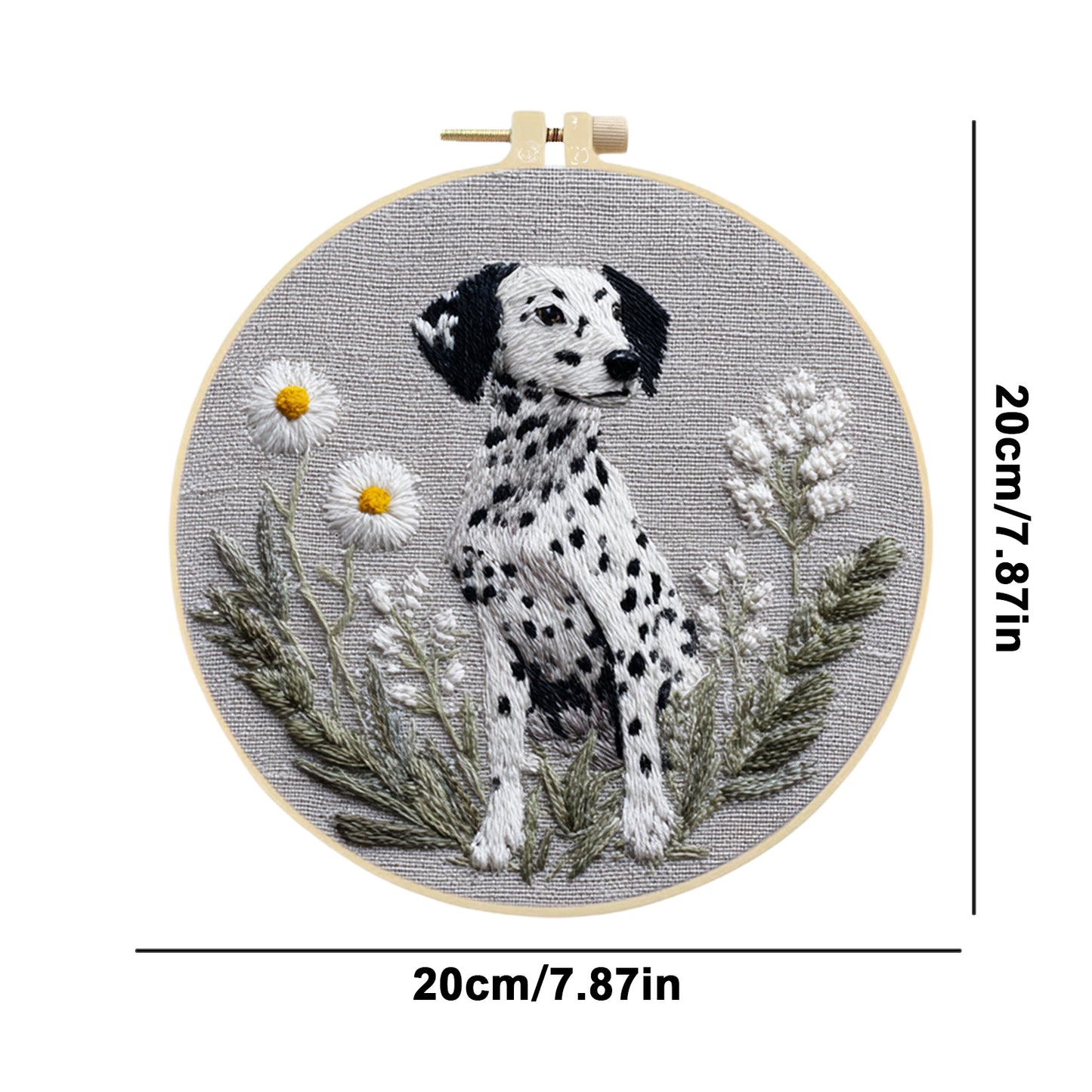 Spot And Bloom - DIY Embroidery Cross Stitch Kit with Pattern Cotton Threads Needles Hoop 30x30CM/11.81x11.81in