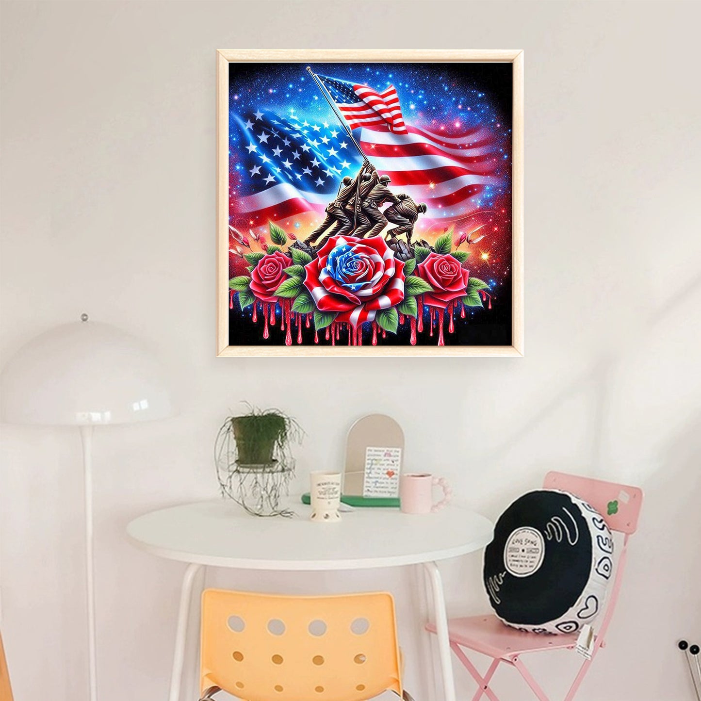 Independence Day - Full 11CT Stamped Cross Stitch 40x40CM - Huacan