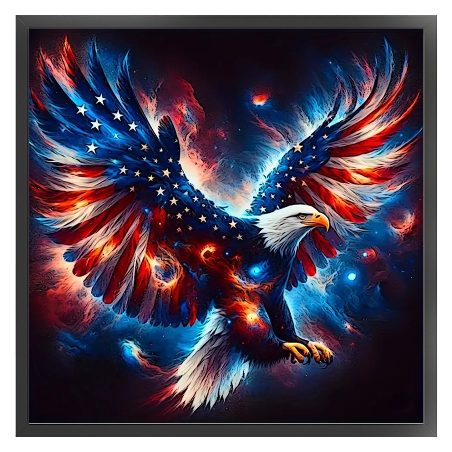 Independence Day - Full 11CT Stamped Cross Stitch 40x40CM - Huacan