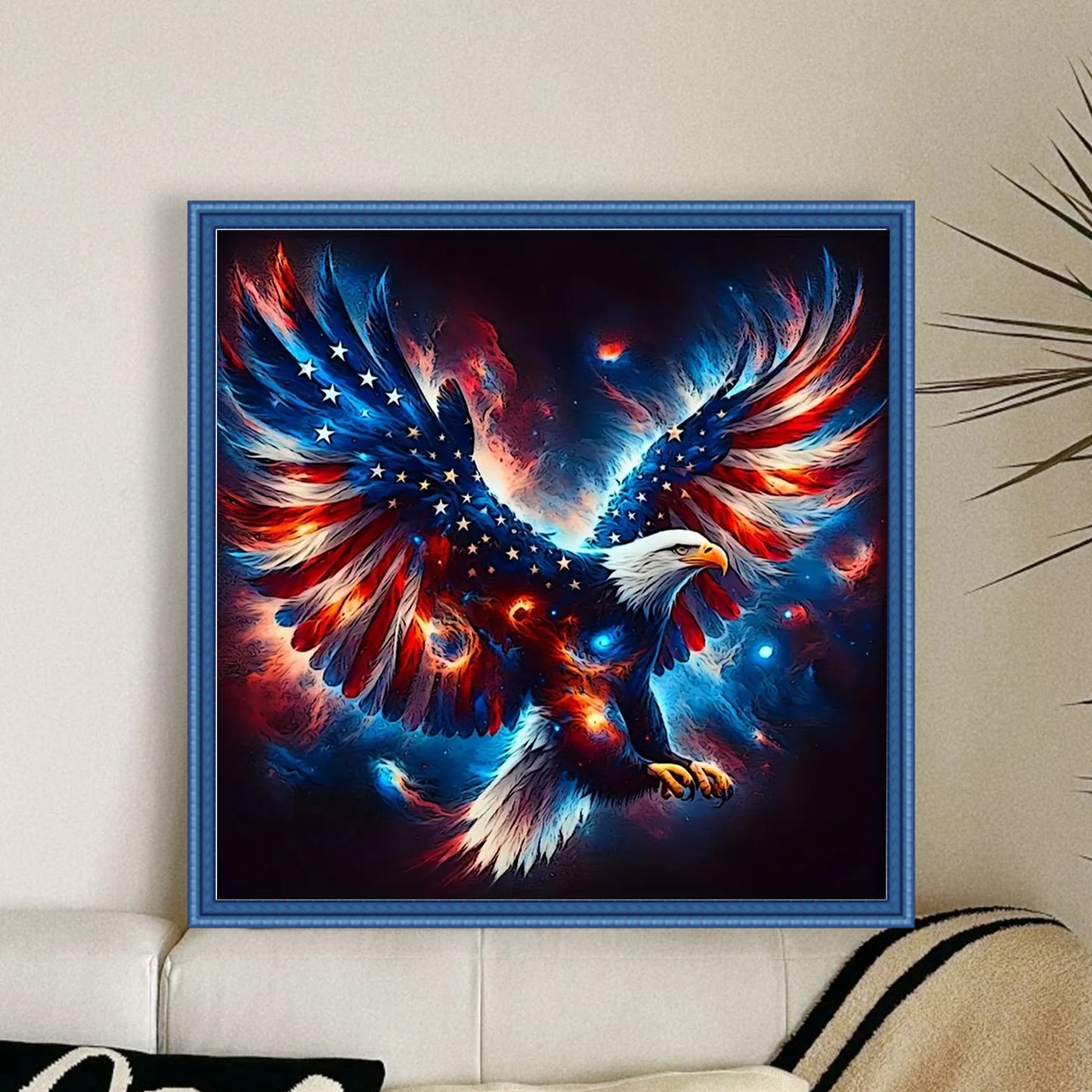 Independence Day - Full 11CT Stamped Cross Stitch 40x40CM - Huacan