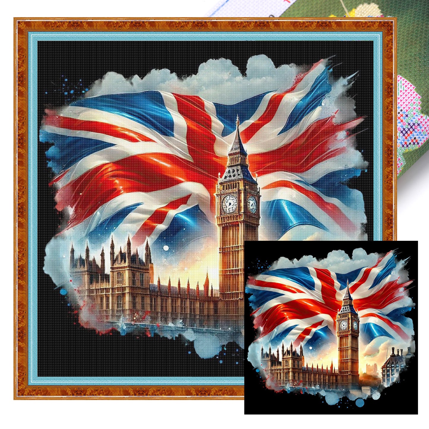 Independence Day - Full 11CT Stamped Cross Stitch 40x40CM - Huacan