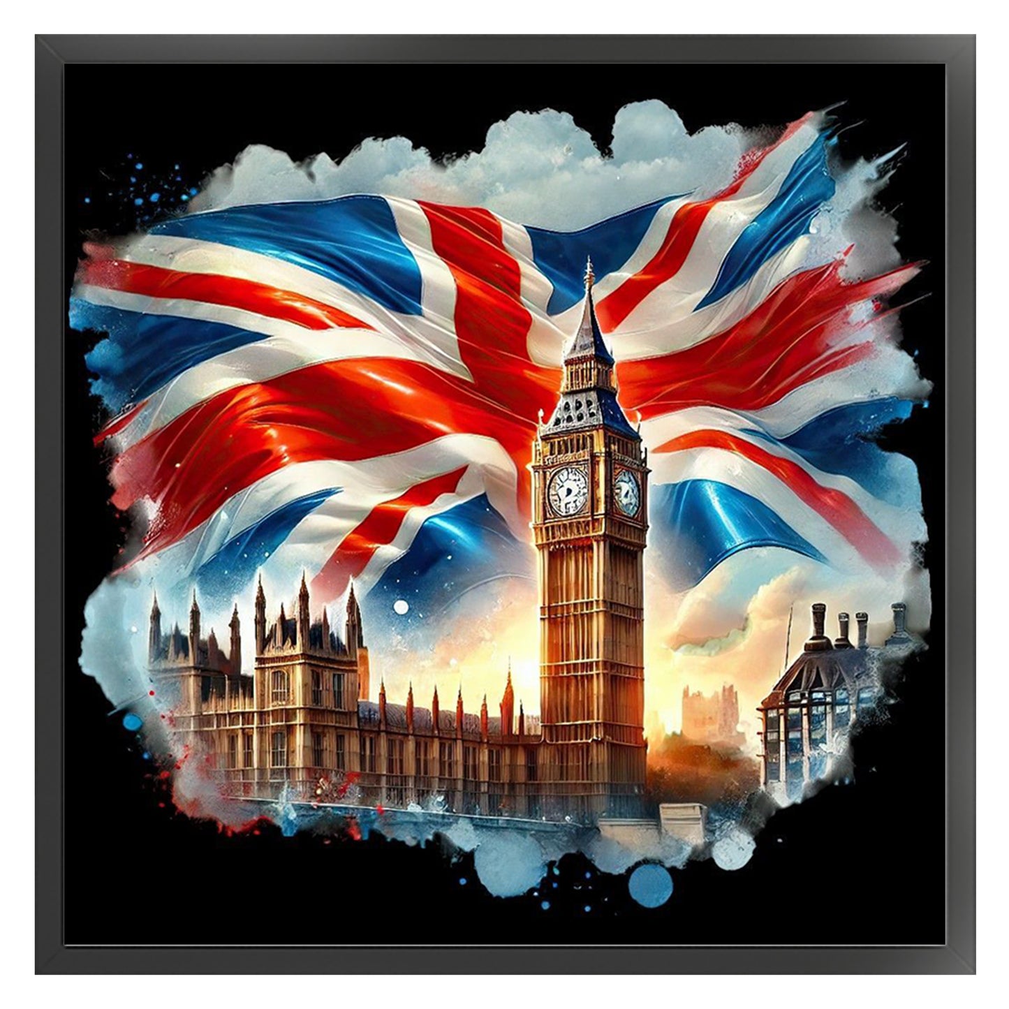 Independence Day - Full 11CT Stamped Cross Stitch 40x40CM - Huacan