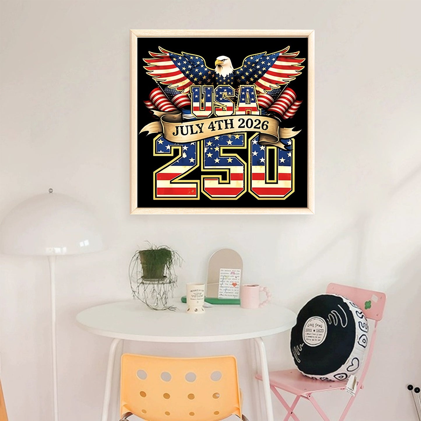 Independence Day - Full 11CT Stamped Cross Stitch 40x40CM - Huacan