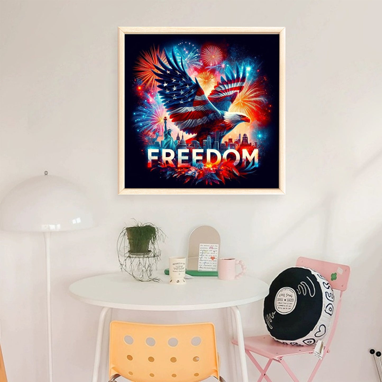Independence Day - Full 11CT Stamped Cross Stitch 40x40CM - Huacan