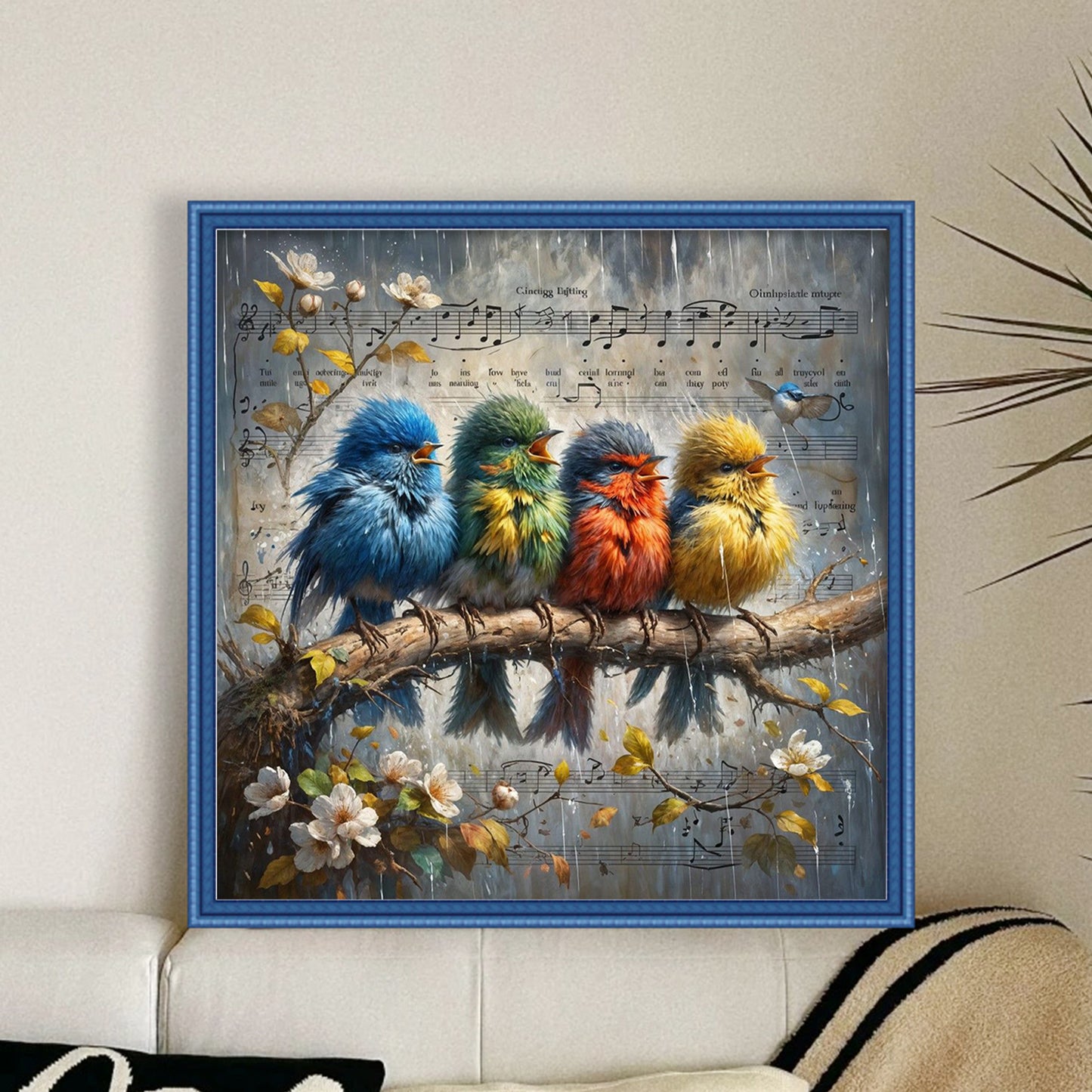 Bird - Full 11CT Stamped Cross Stitch 40x40CM - Huacan
