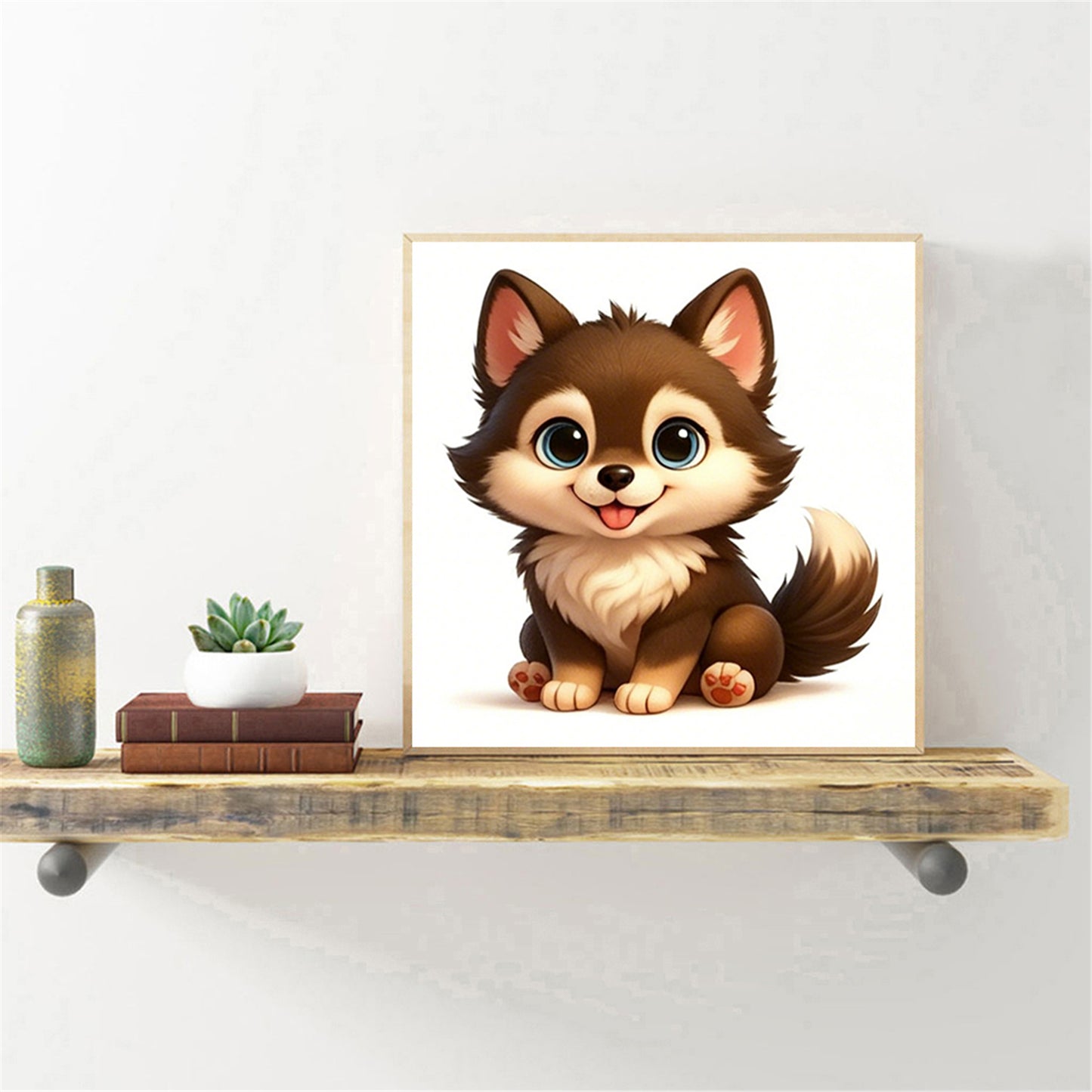 Cute Animals - Partial 11CT Stamped Cross Stitch 15x15CM - Huacan