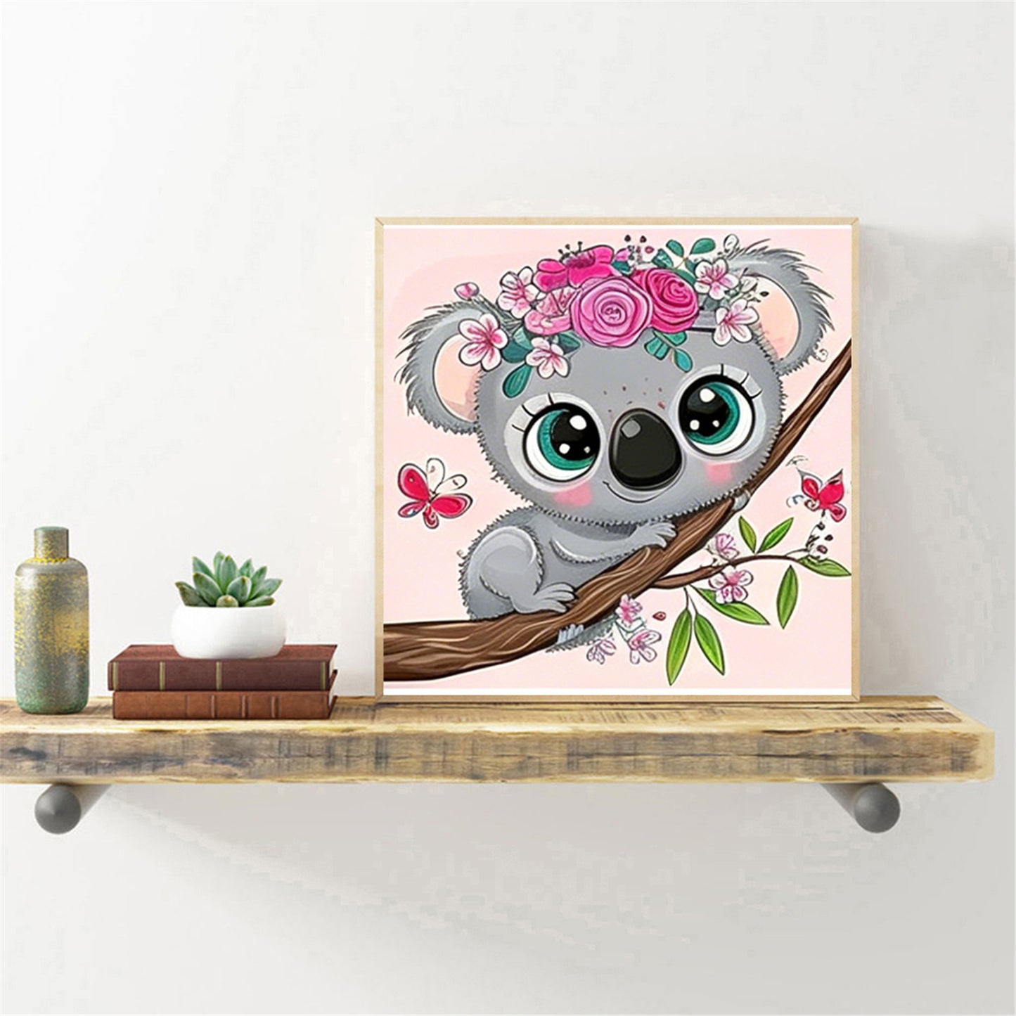 Floral Animals - Full 11CT Stamped Cross Stitch 15x15CM - Huacan