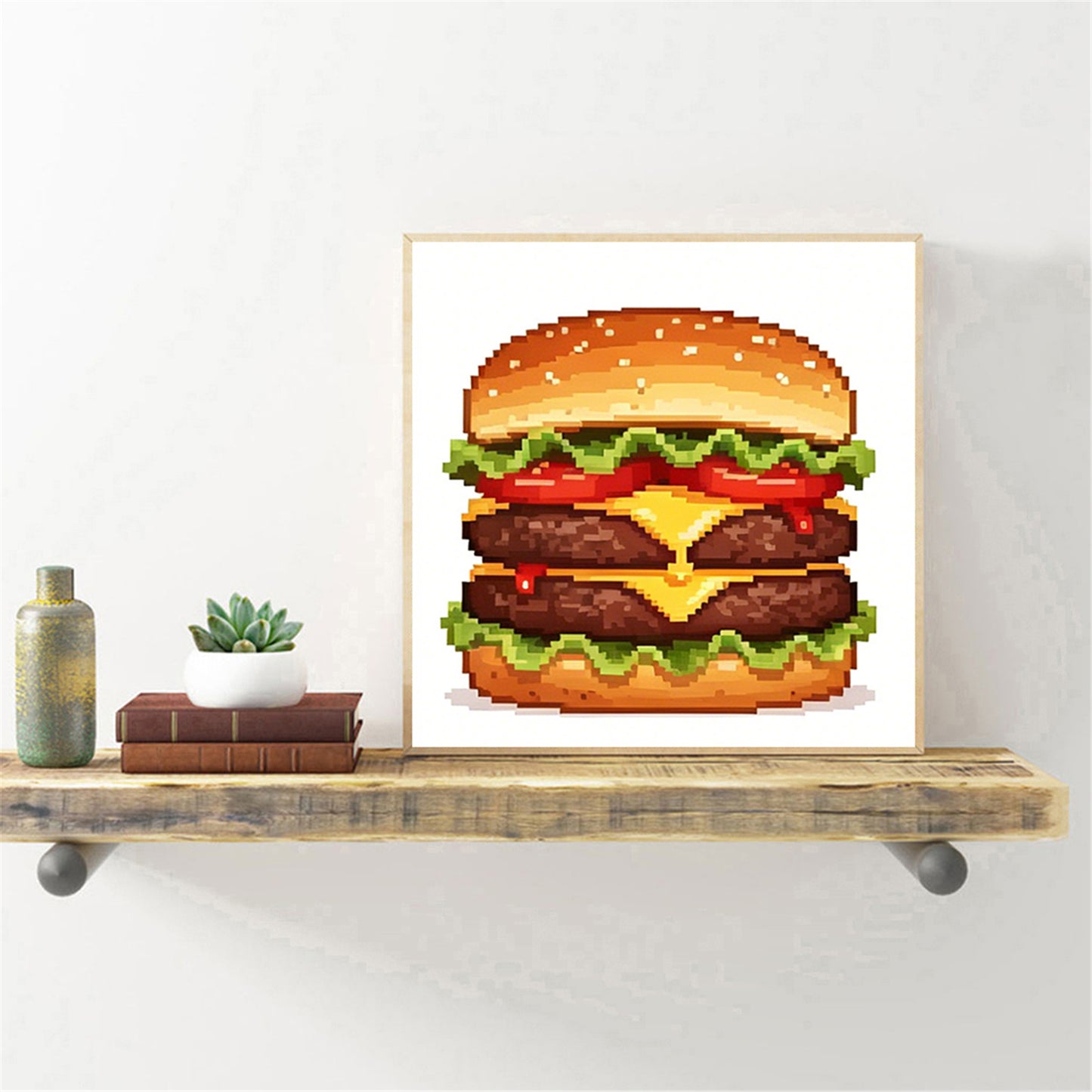 Food - Partial 11CT Stamped Cross Stitch 15x15CM - Huacan
