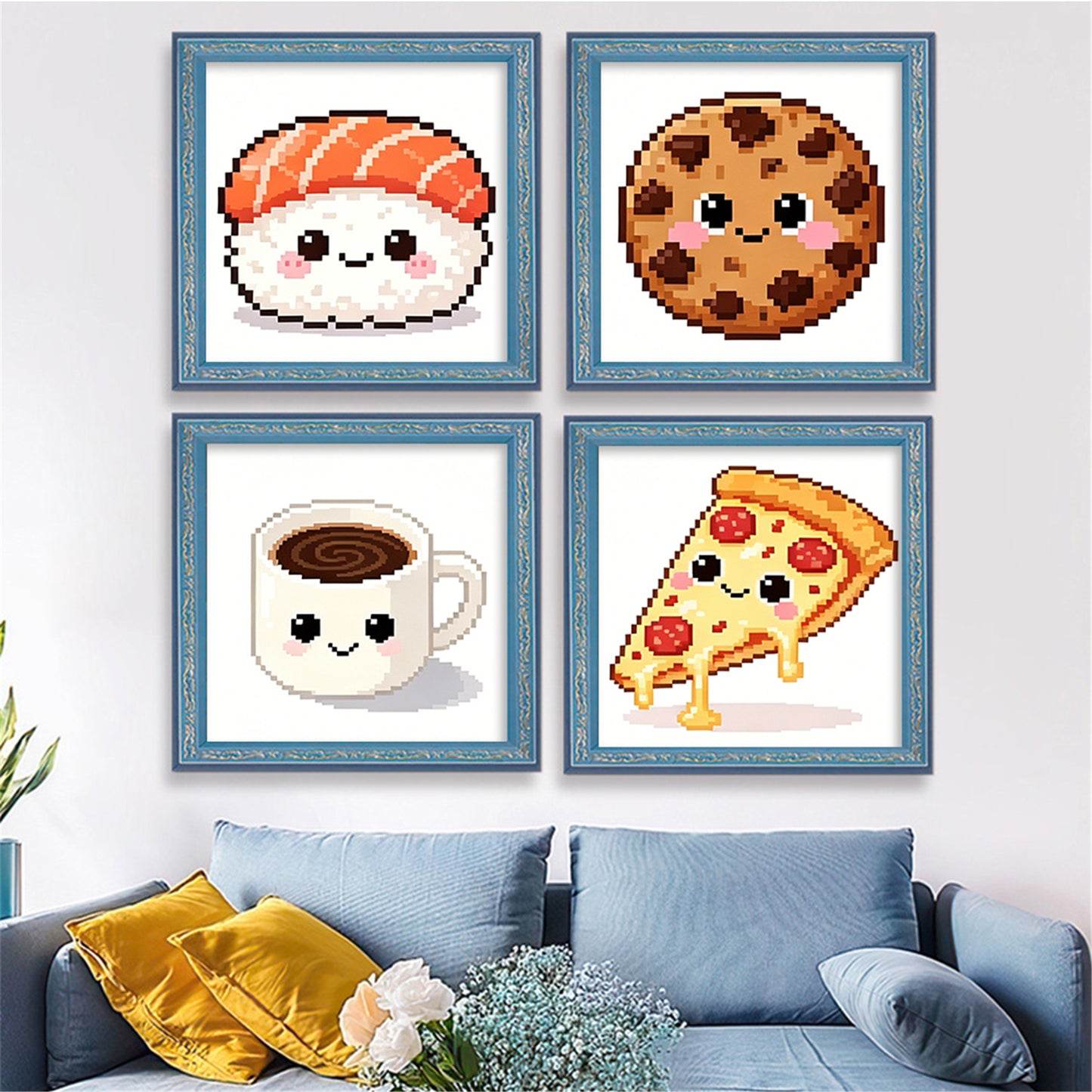 Food - Partial 11CT Stamped Cross Stitch 15x15CM - Huacan