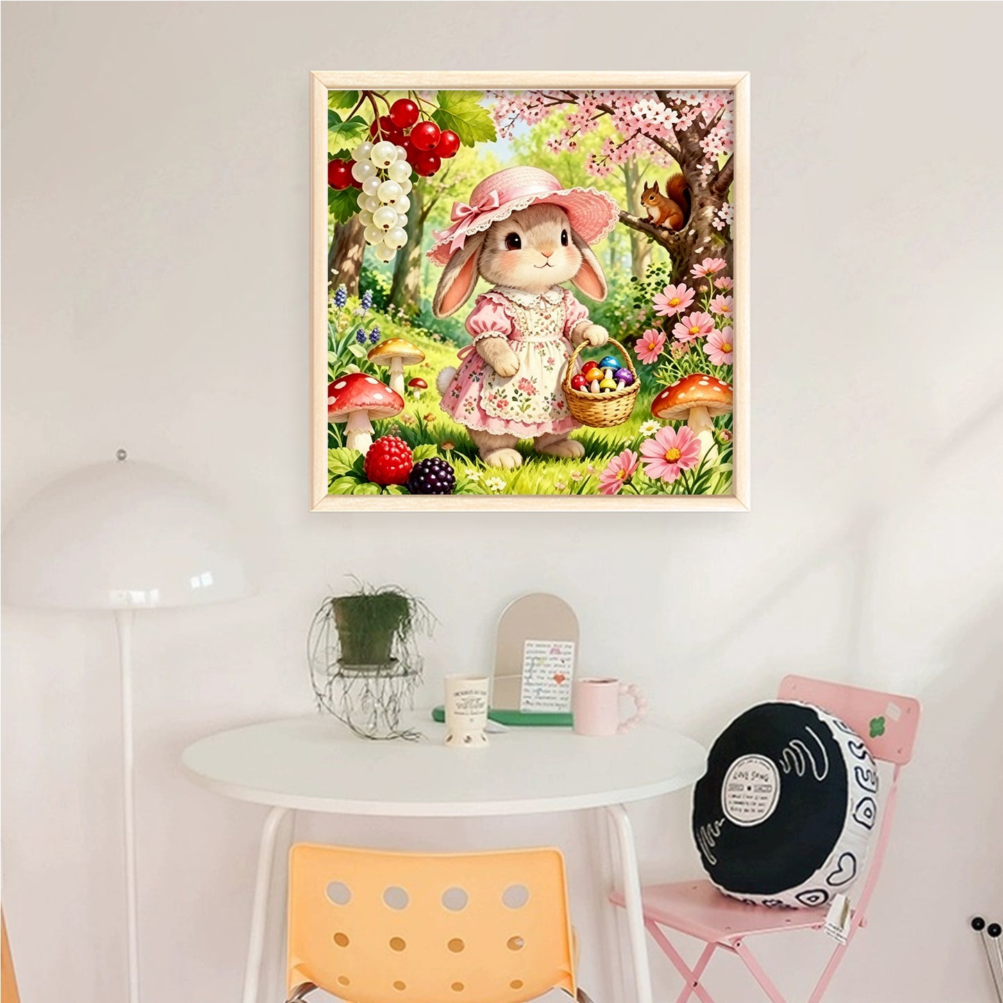 Spring Rabbit - Full 14CT Counted Cross Stitch 40x40CM - Yishu