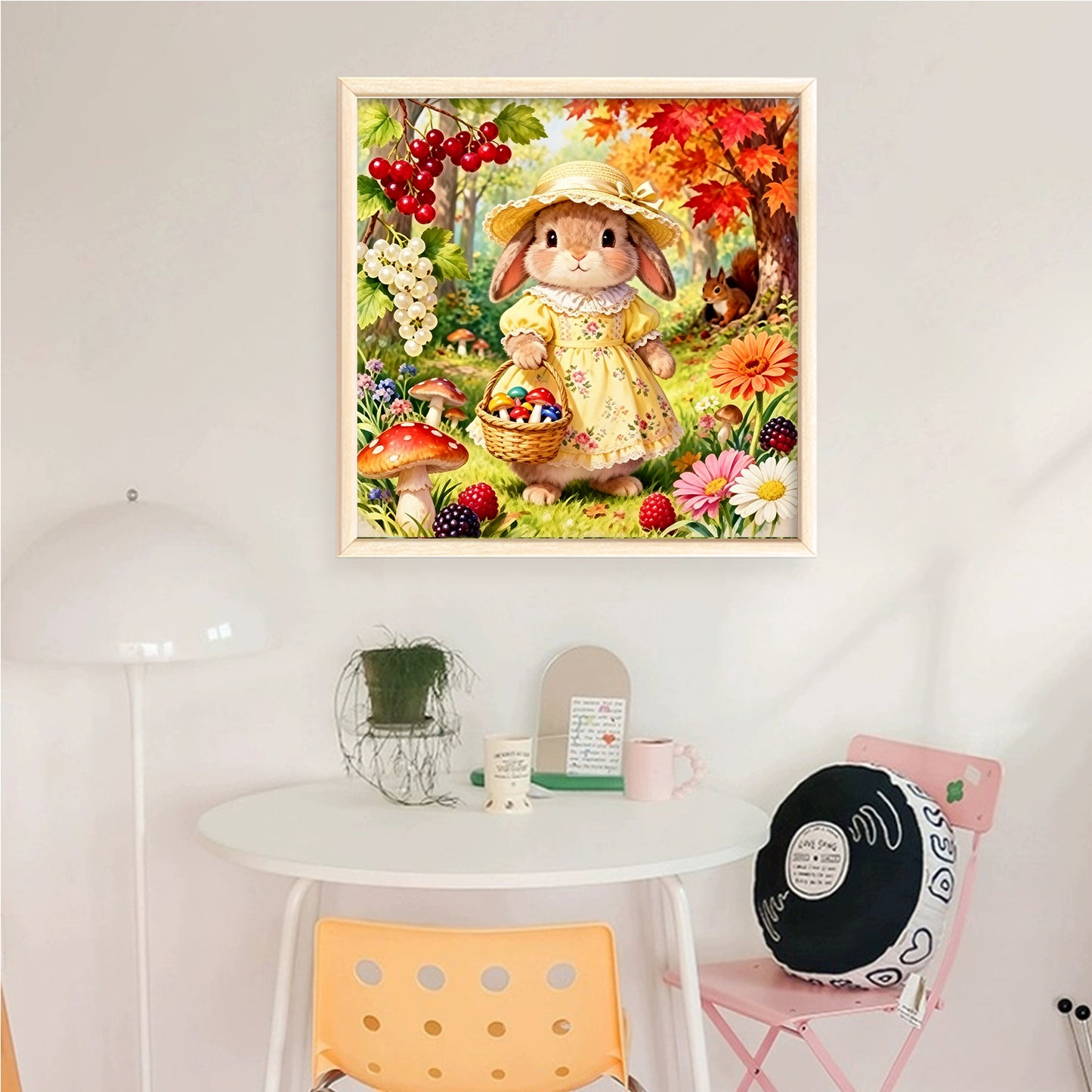 Autumn Rabbit - Full 14CT Counted Cross Stitch 40x40CM - Yishu