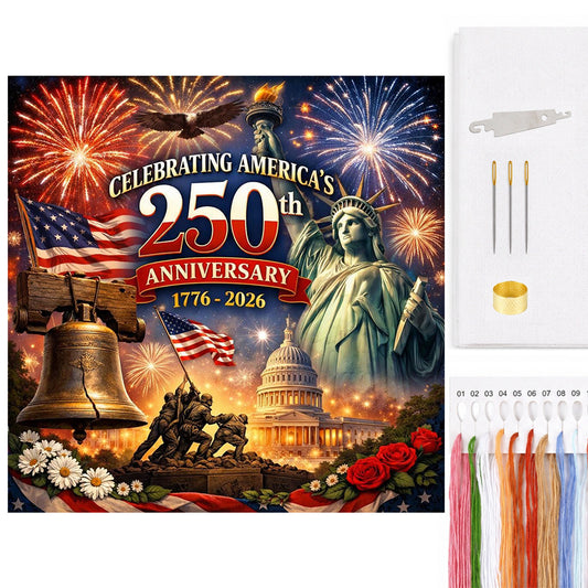 Independence Day - Full 14CT Counted Cross Stitch 40x40CM - Yishu