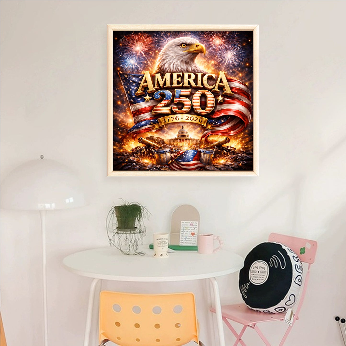 Independence Day - Full 14CT Counted Cross Stitch 40x40CM - Yishu