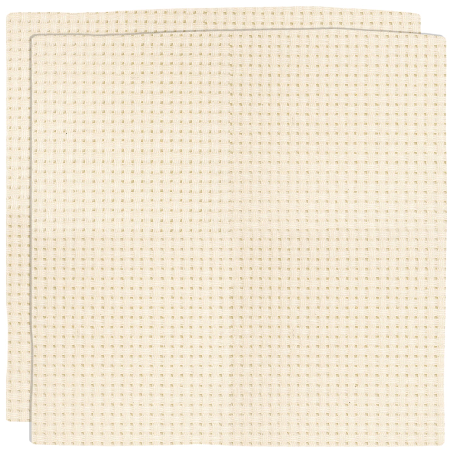 2PCS 11CT Cross Stitch Fabric 11.81x11.81 Inch Needlework Embroidery Fabric Embroidery Fabric Cloth for Garment Craft Needle-Embroidery DIY Decoration (Cream)