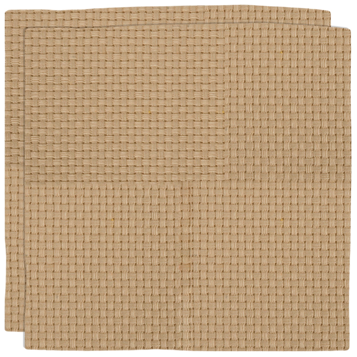 2PCS 11CT Cross Stitch Fabric 11.81x11.81 Inch Needlework Embroidery Fabric Embroidery Fabric Cloth for Garment Craft Needle-Embroidery DIY Decoration (Beige)