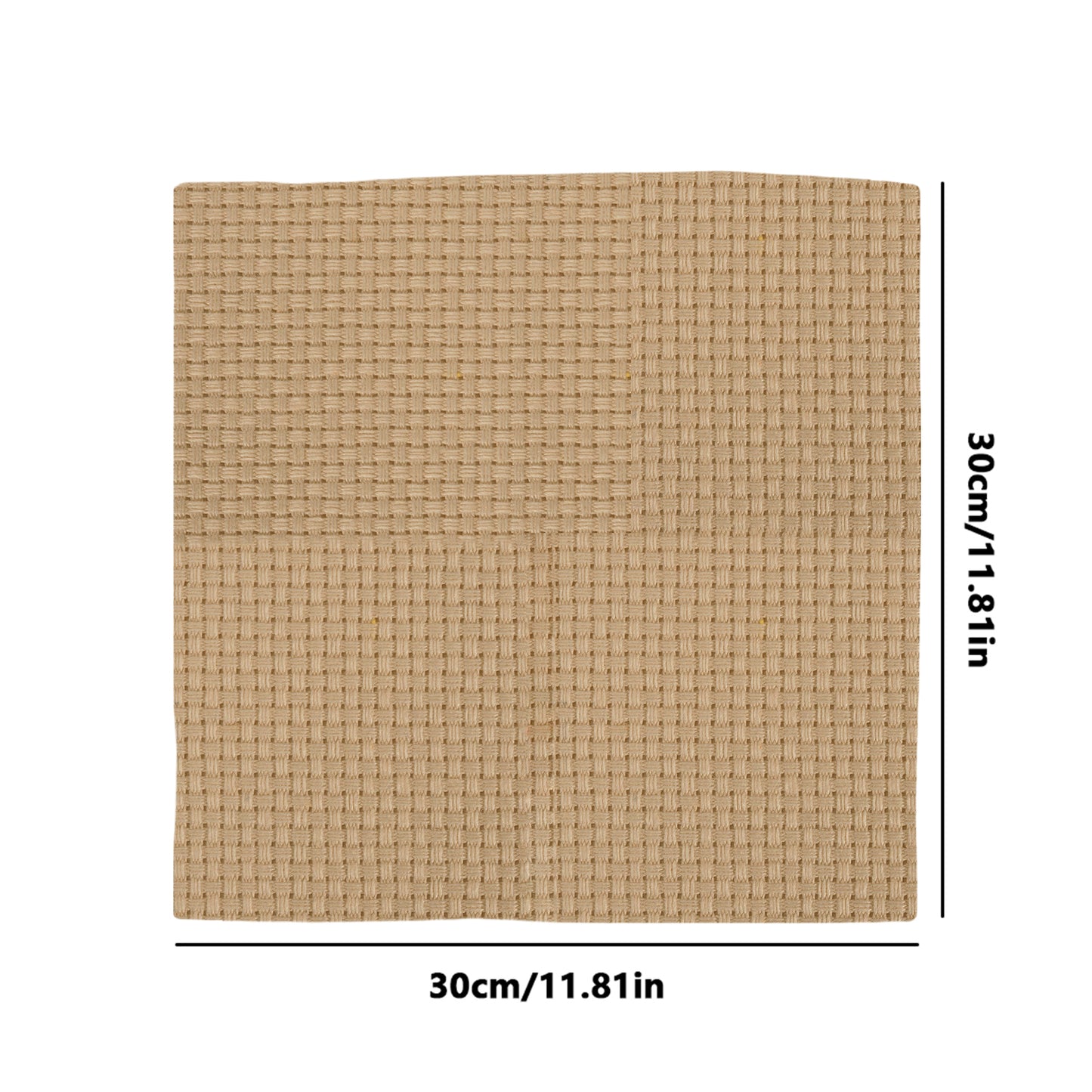 2PCS 11CT Cross Stitch Fabric 11.81x11.81 Inch Needlework Embroidery Fabric Embroidery Fabric Cloth for Garment Craft Needle-Embroidery DIY Decoration (Beige)