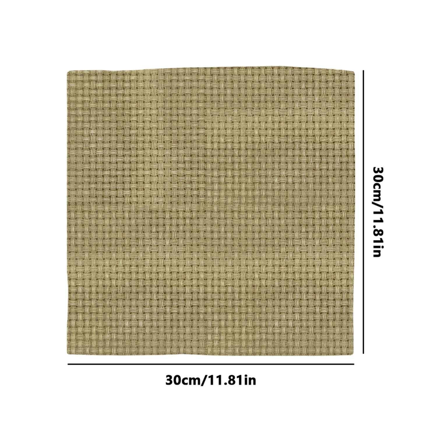 2PCS 11CT Cross Stitch Fabric 11.81x11.81 Inch Needlework Embroidery Fabric Embroidery Fabric Cloth for Garment Craft Needle-Embroidery DIY Decoration (Taupe)