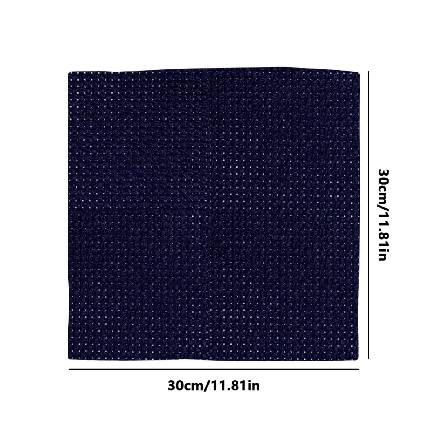 2PCS 11CT Cross Stitch Fabric 11.81x11.81 Inch Needlework Embroidery Fabric Embroidery Fabric Cloth for Garment Craft Needle-Embroidery DIY Decoration (Dark Blue)