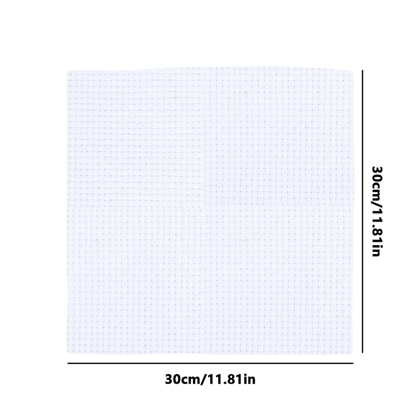 2PCS 14CT Cross Stitch Fabric 11.81x11.81 Inch Needlework Embroidery Fabric Embroidery Fabric Cloth for Garment Craft Needle-Embroidery DIY Decoration (Bleached White)