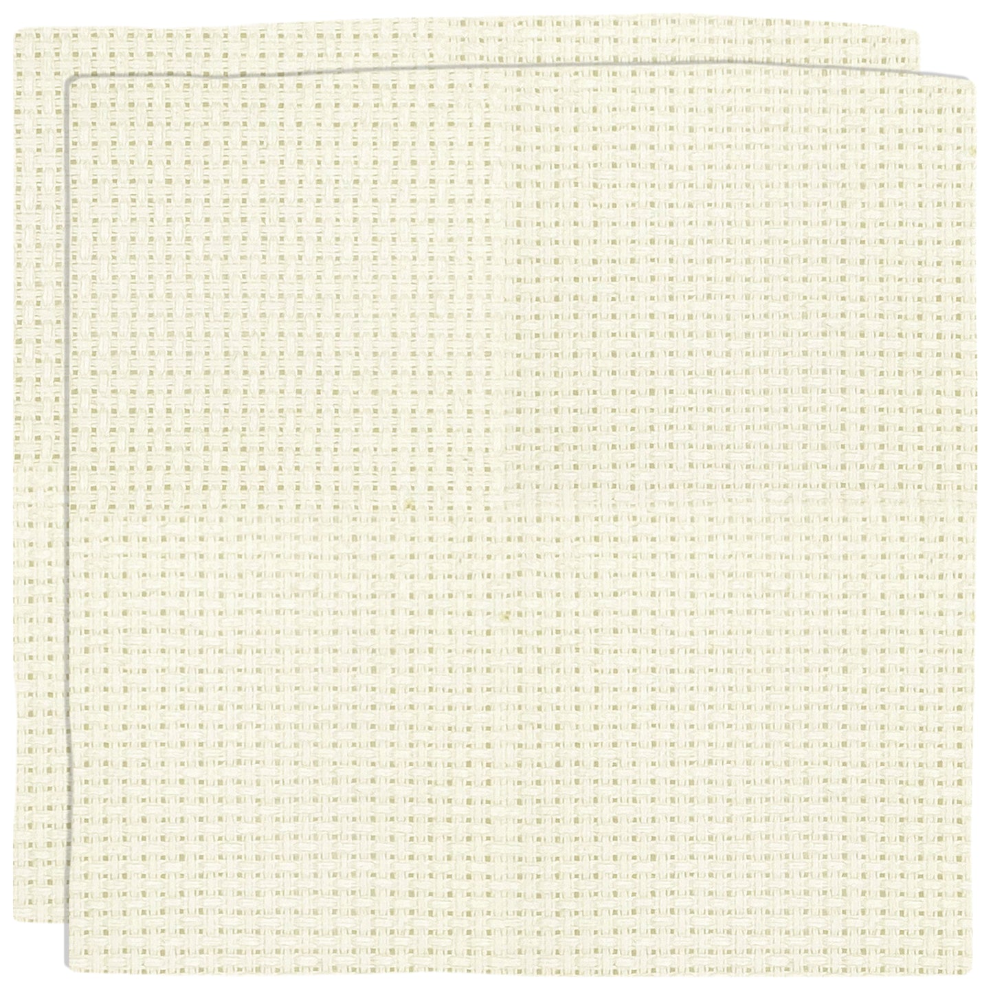 2PCS 14CT Cross Stitch Fabric 11.81x11.81 Inch Needlework Embroidery Fabric Embroidery Fabric Cloth for Garment Craft Needle-Embroidery DIY Decoration (Light Cream)