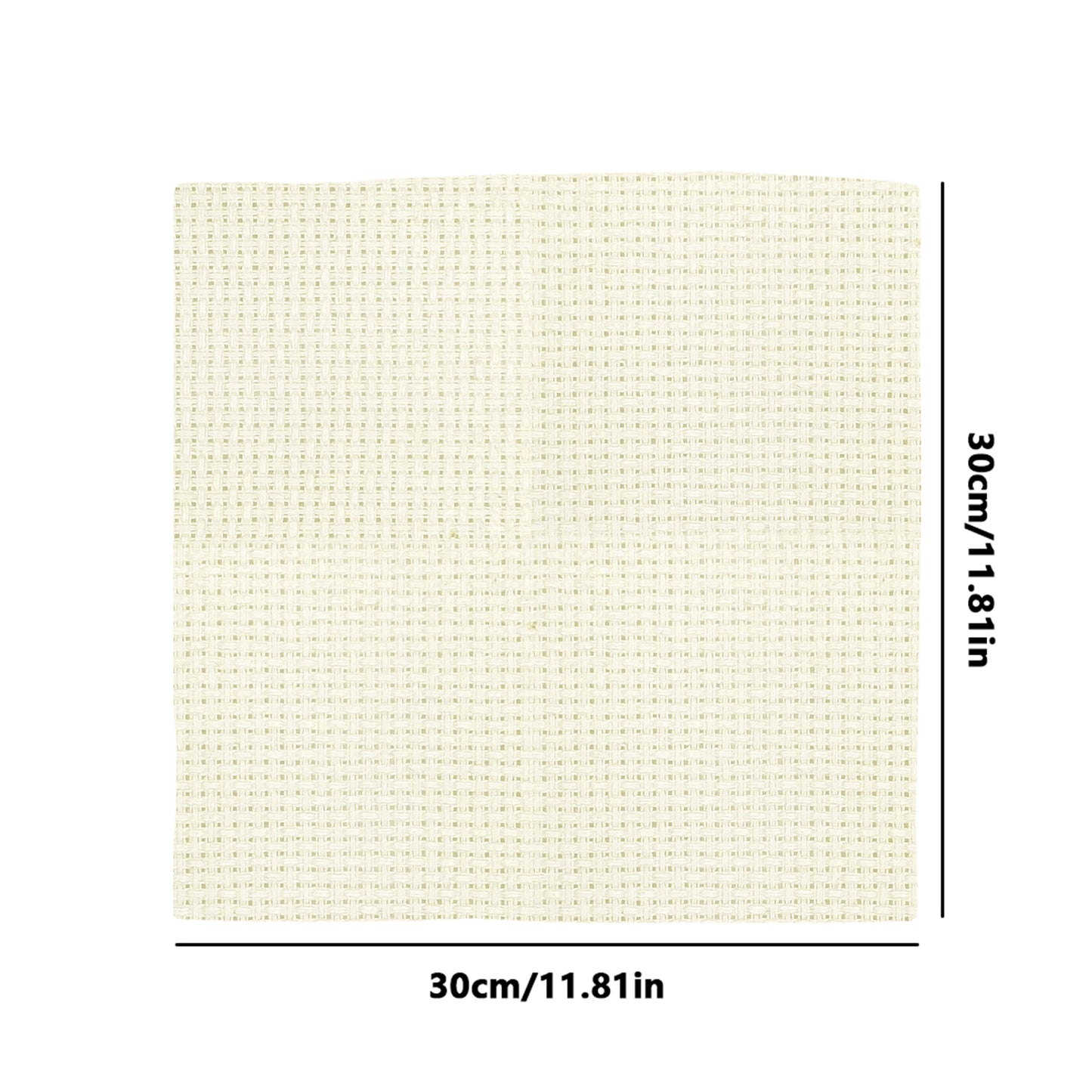 2PCS 14CT Cross Stitch Fabric 11.81x11.81 Inch Needlework Embroidery Fabric Embroidery Fabric Cloth for Garment Craft Needle-Embroidery DIY Decoration (Light Cream)