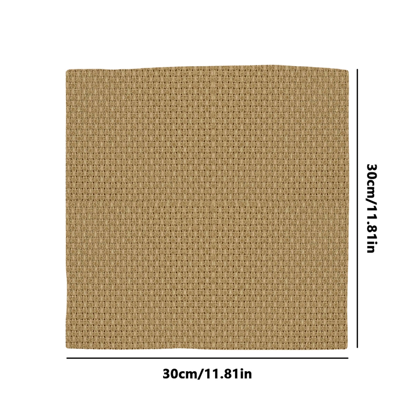 2PCS 14CT Cross Stitch Fabric 11.81x11.81 Inch Needlework Embroidery Fabric Embroidery Fabric Cloth for Garment Craft Needle-Embroidery DIY Decoration (Beige)