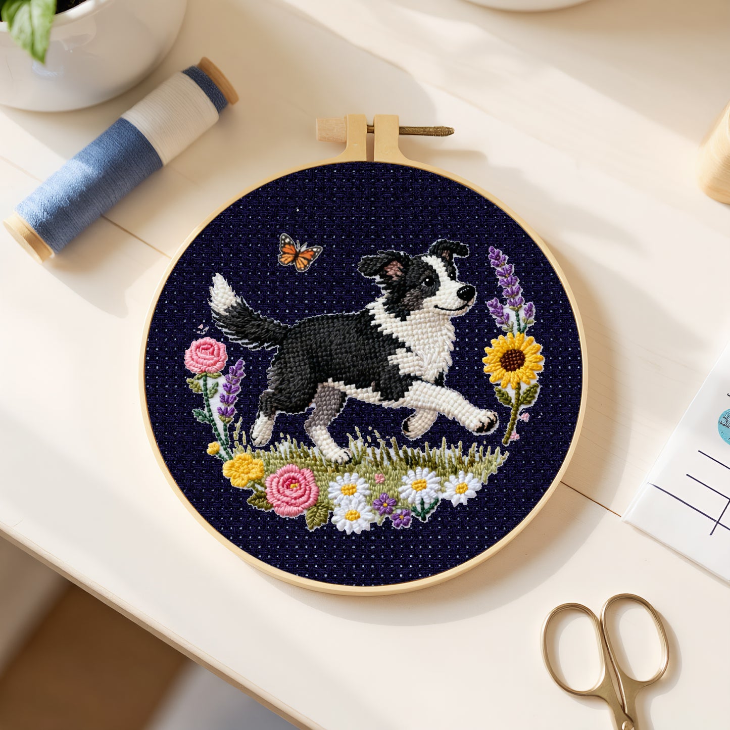 2PCS 14CT Cross Stitch Fabric 11.81x11.81 Inch Needlework Embroidery Fabric Embroidery Fabric Cloth for Garment Craft Needle-Embroidery DIY Decoration (Dark Blue)