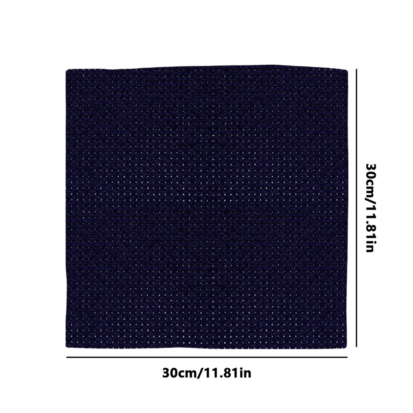 2PCS 14CT Cross Stitch Fabric 11.81x11.81 Inch Needlework Embroidery Fabric Embroidery Fabric Cloth for Garment Craft Needle-Embroidery DIY Decoration (Dark Blue)