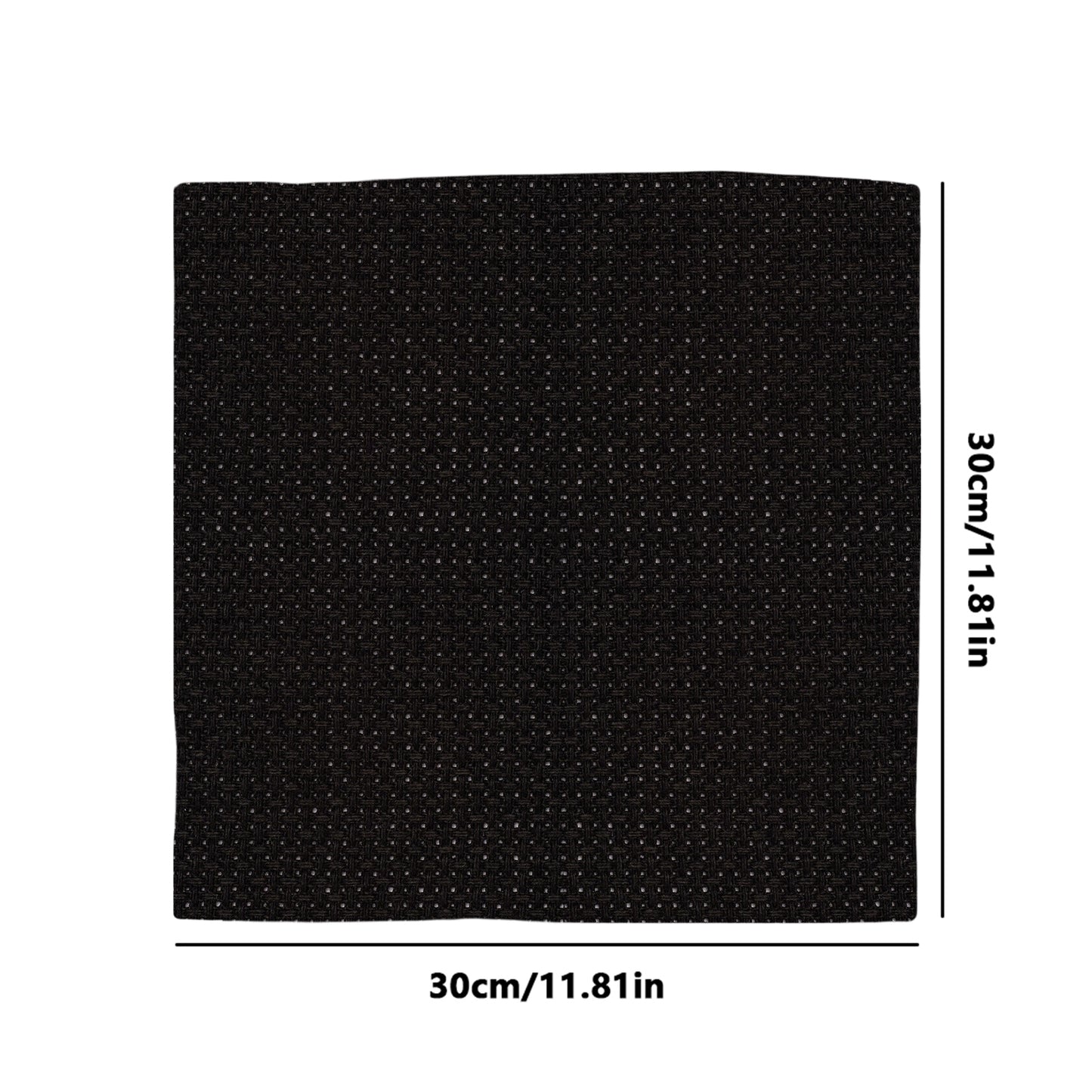 2PCS 14CT Cross Stitch Fabric 11.81x11.81 Inch Needlework Embroidery Fabric Embroidery Fabric Cloth for Garment Craft Needle-Embroidery DIY Decoration (Black)