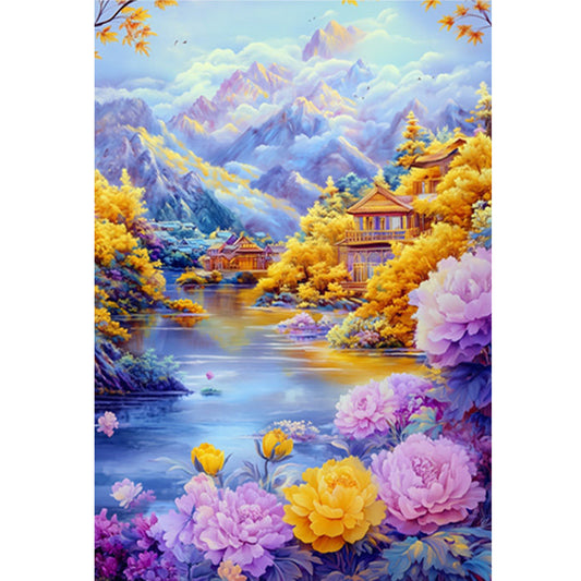 Drunken Leisure In Bamboo Wonderland - Full 11CT Stamped Cross Stitch 50x70CM - Mona Lisa