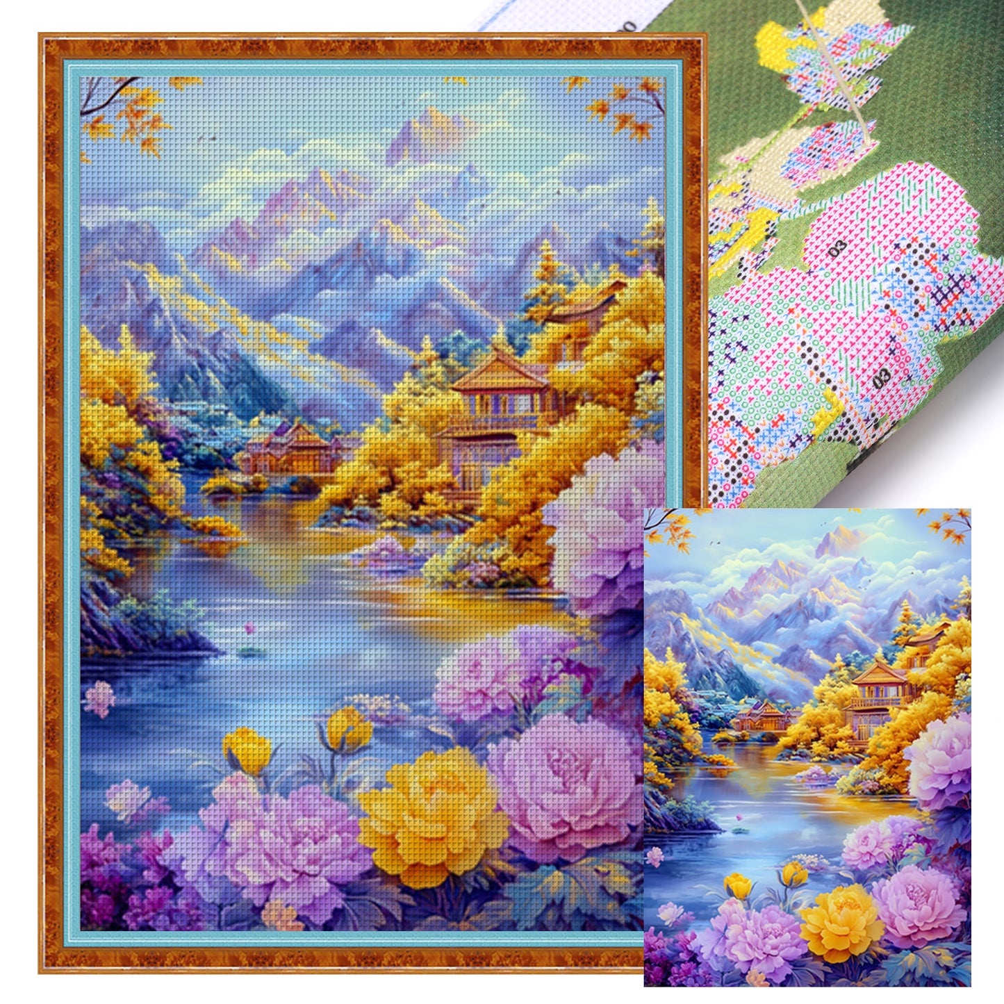Drunken Leisure In Bamboo Wonderland - Full 11CT Stamped Cross Stitch 50x70CM - Mona Lisa