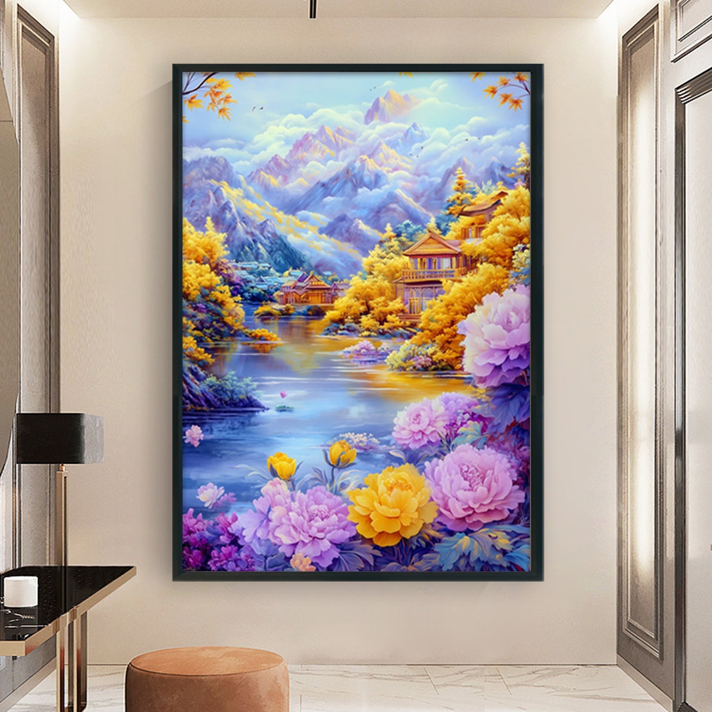 Drunken Leisure In Bamboo Wonderland - Full 11CT Stamped Cross Stitch 50x70CM - Mona Lisa
