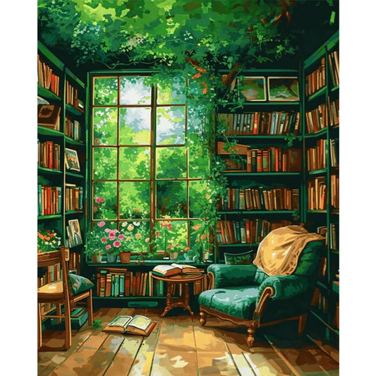 Sunlit Forest Study - Full 11CT Stamped Cross Stitch 40x50CM - Huacan