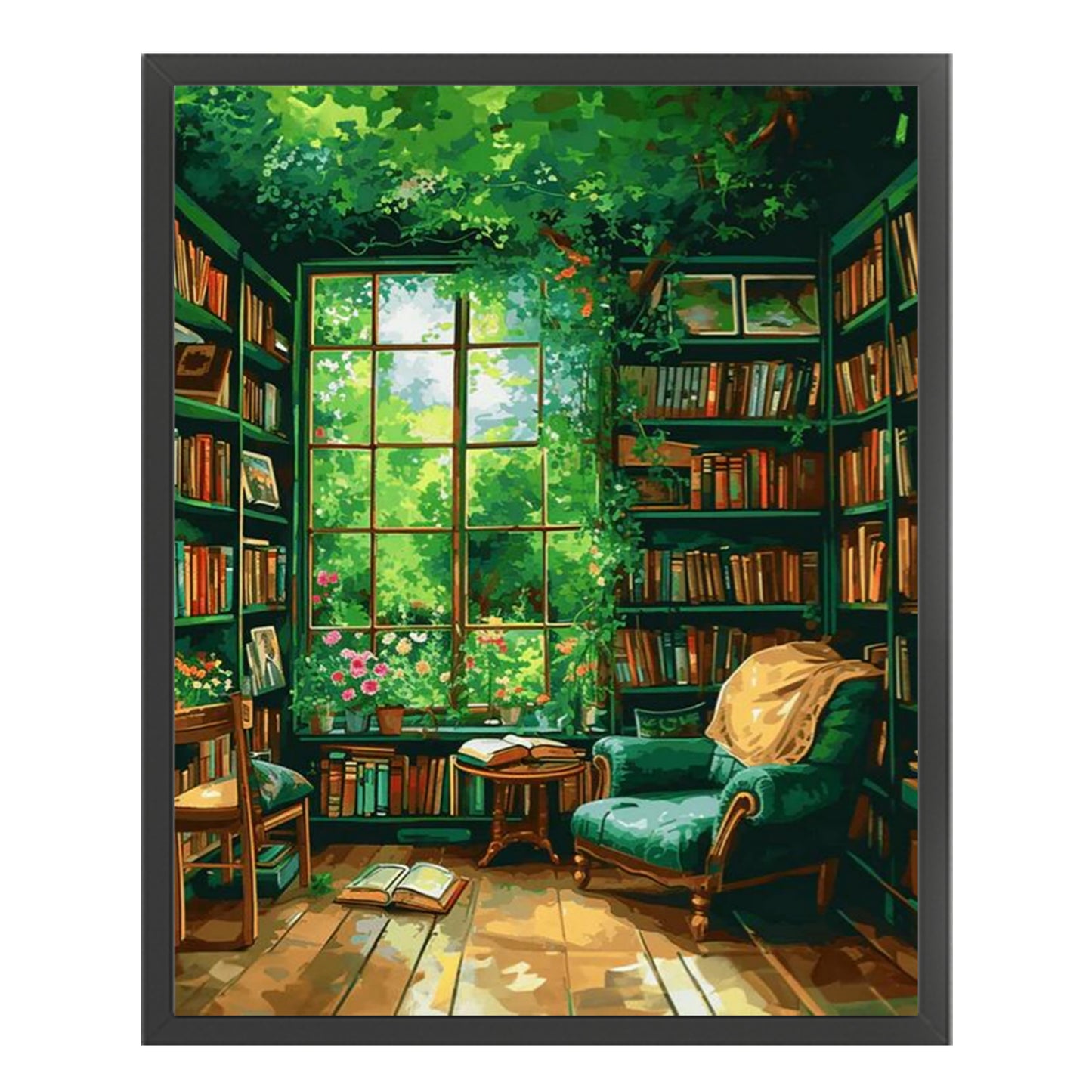 Sunlit Forest Study - Full 11CT Stamped Cross Stitch 40x50CM - Huacan