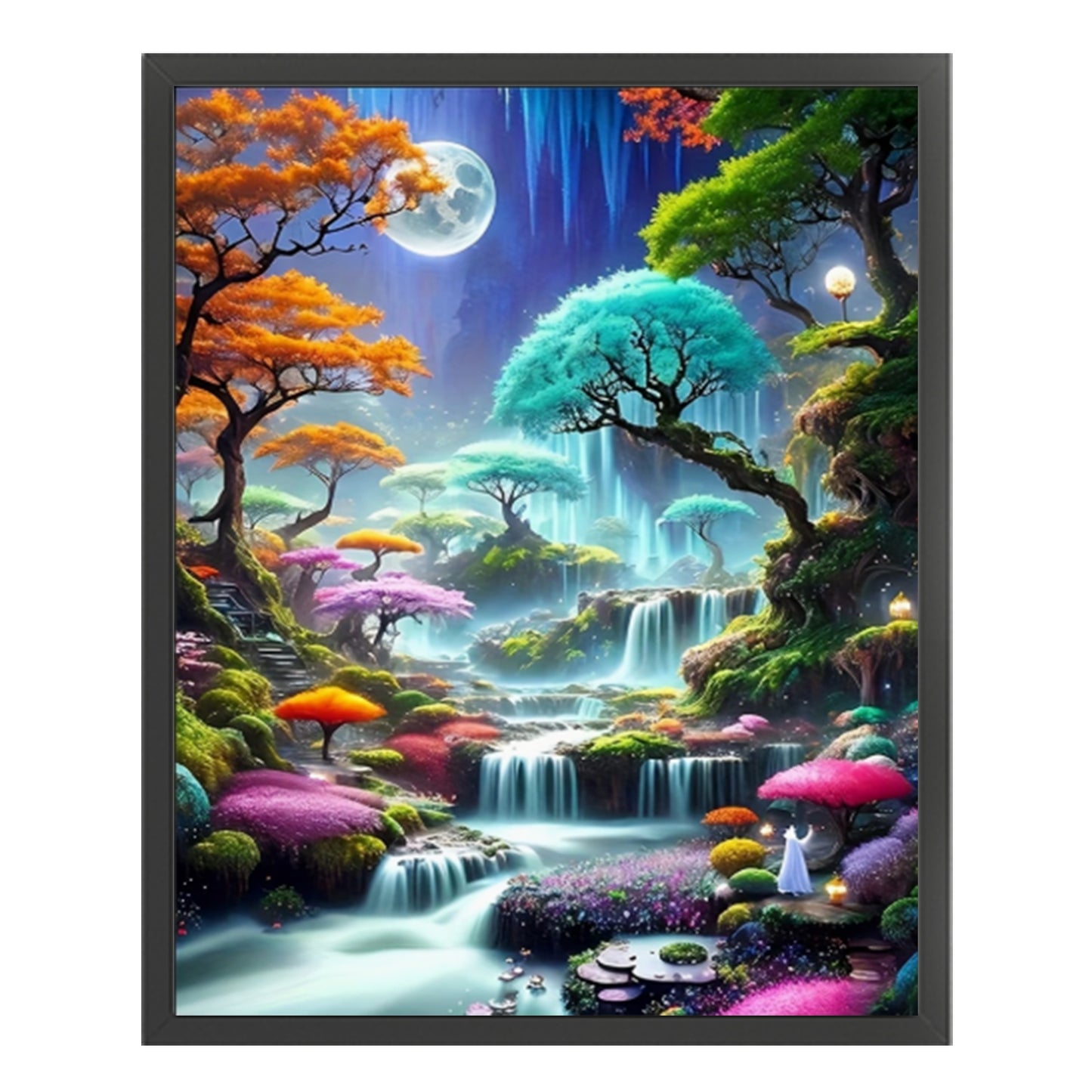 Mystic Moonlit Land - Full 11CT Stamped Cross Stitch 40x50CM - Huacan