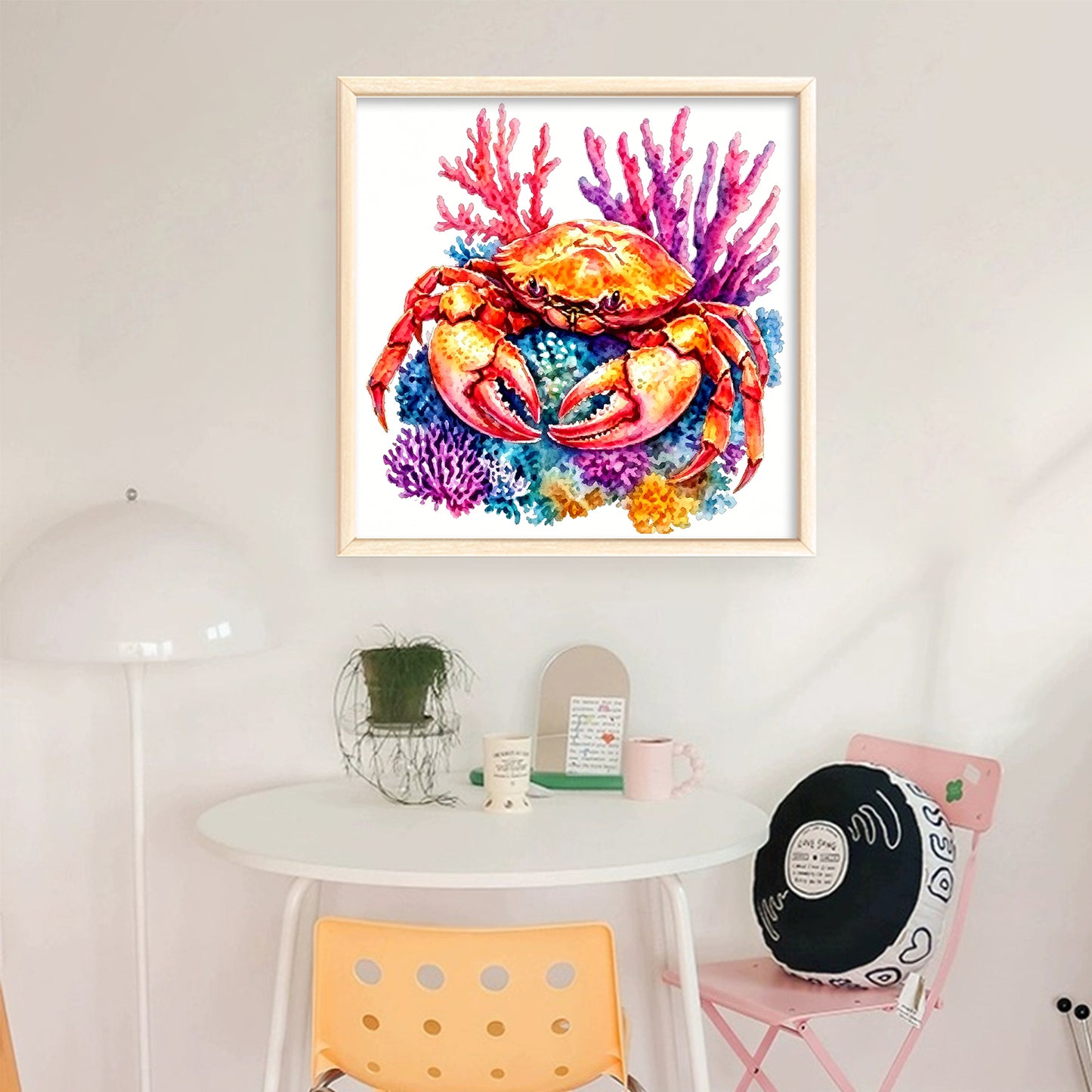 Crimson Crab - Full 11CT Stamped Cross Stitch 40x40CM - Yishu