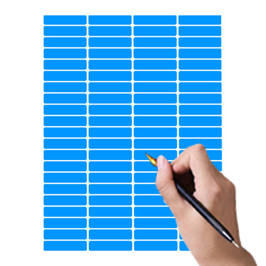5 Stk. große farbige Markierungsetiketten 4,6x1,1 cm selbstklebende Namensschilder (Blau)