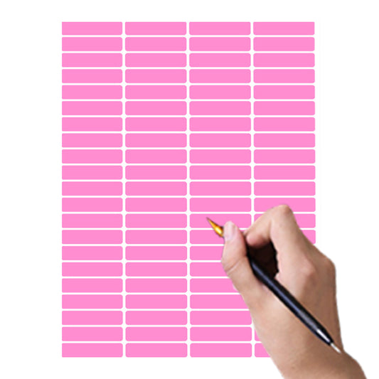5-tlg. sortierte Namensschilder 4,6x1,1 cm selbstklebende Etiketten (Pink)
