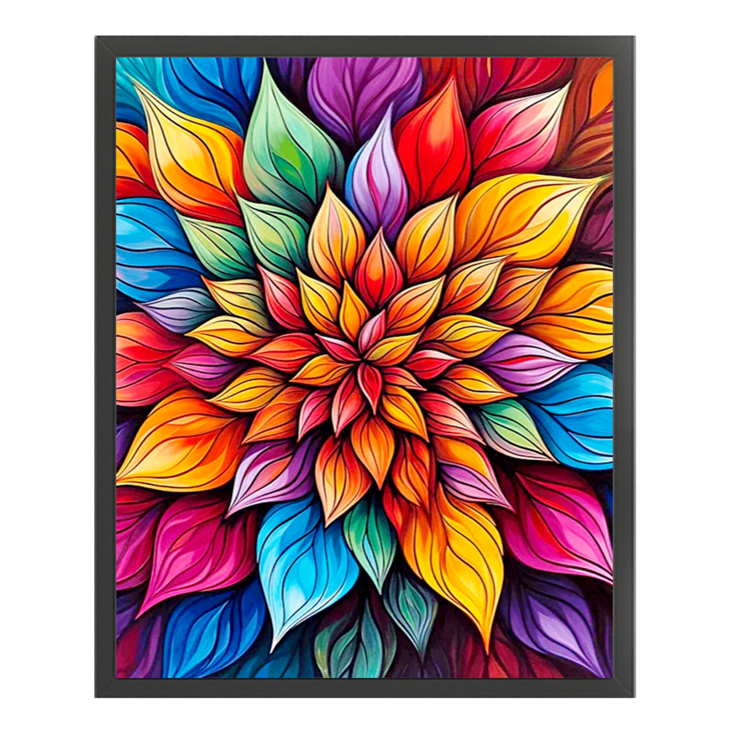 Color Mandala - Full 11CT Stamped Cross Stitch 40x50CM - Yishu