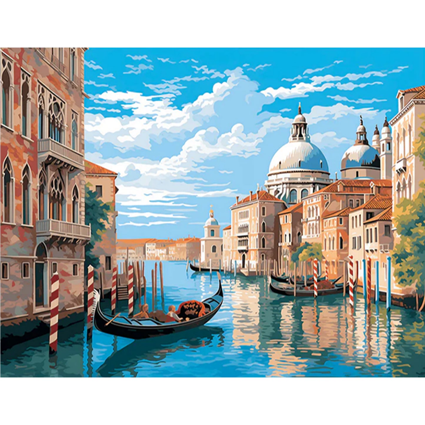 Venice Canal - Full 11CT Stamped Cross Stitch 50x40CM - Yishu