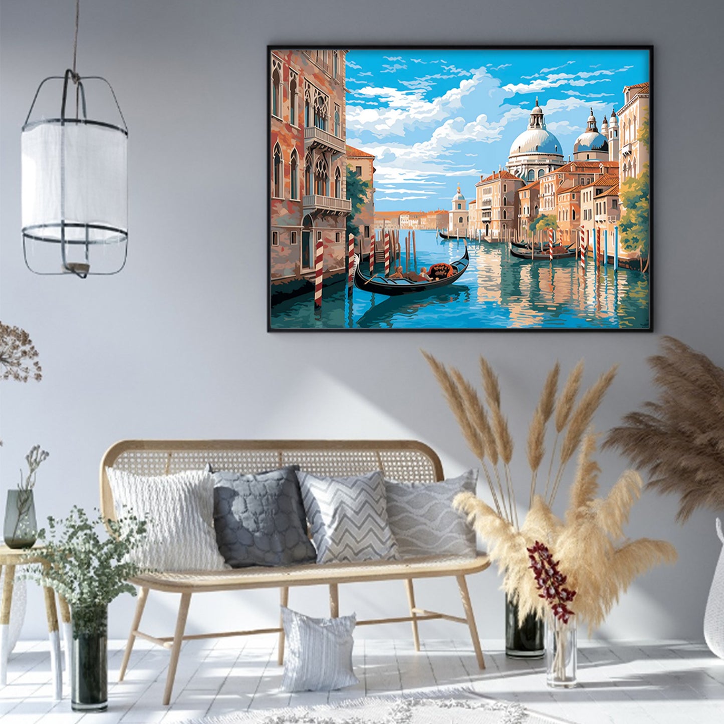Venice Canal - Full 11CT Stamped Cross Stitch 50x40CM - Yishu