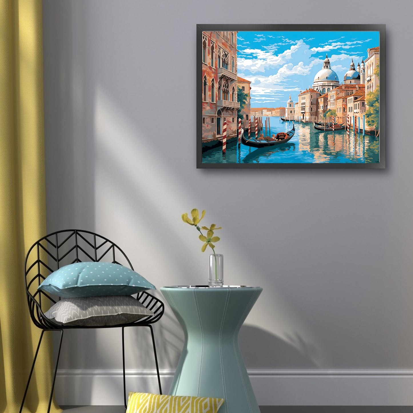 Venice Canal - Full 11CT Stamped Cross Stitch 50x40CM - Yishu