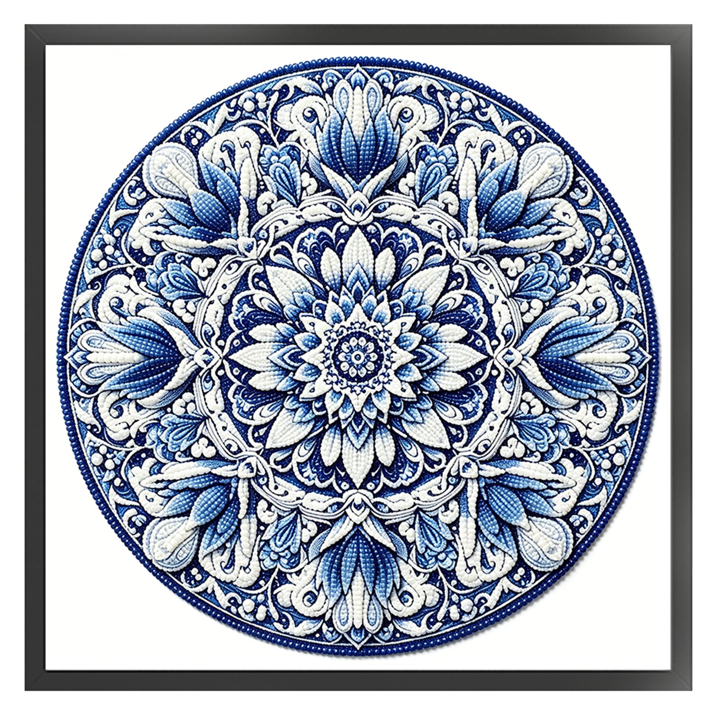 Mandala - Partial 11CT Stamped Cross Stitch - Bead Embroidery 36x36CM/14.17x14.17in
