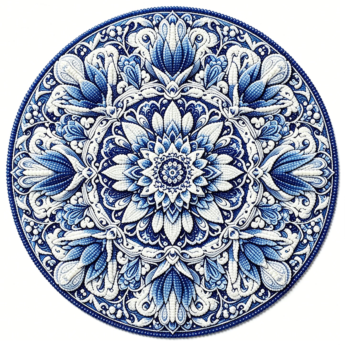 Mandala - Partial 11CT Stamped Cross Stitch - Bead Embroidery 36x36CM/14.17x14.17in