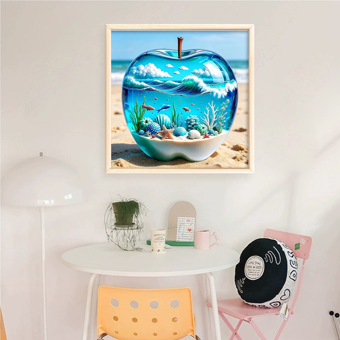 Crystal Apple Ocean World - Full 11CT Counted Cross Stitch 45x45CM - Huacan
