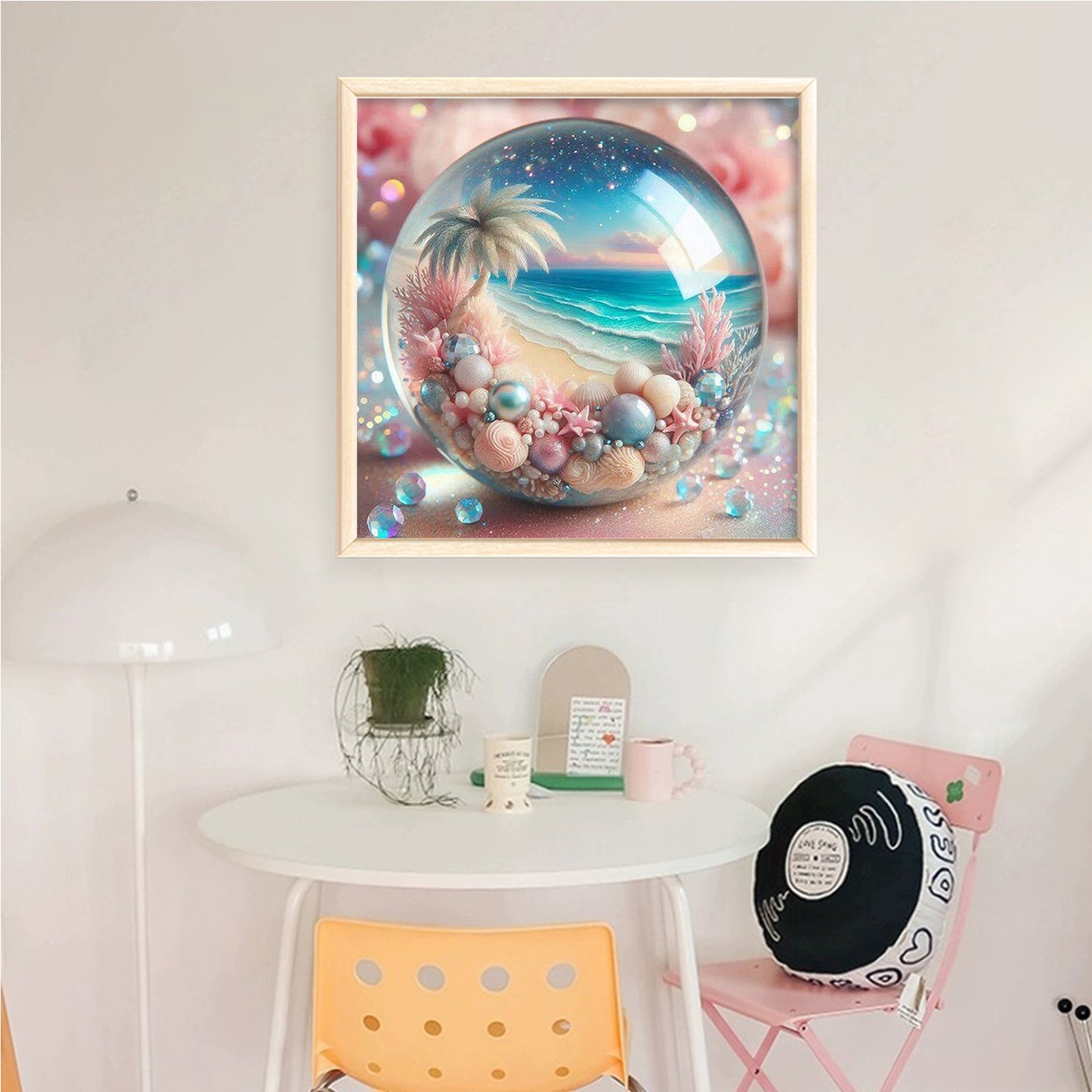 Crystal Ball Beach - Full 11CT Counted Cross Stitch 45x45CM - Huacan