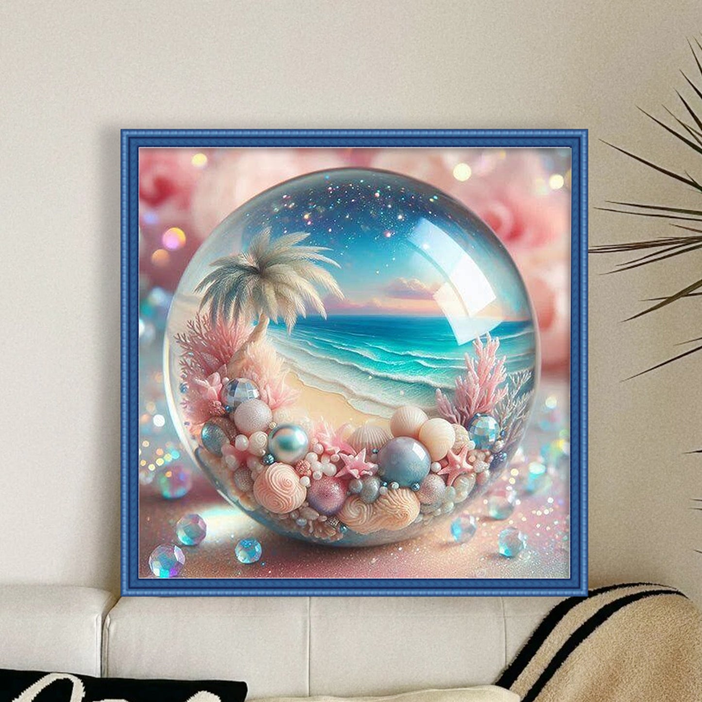 Crystal Ball Beach - Full 11CT Counted Cross Stitch 45x45CM - Huacan
