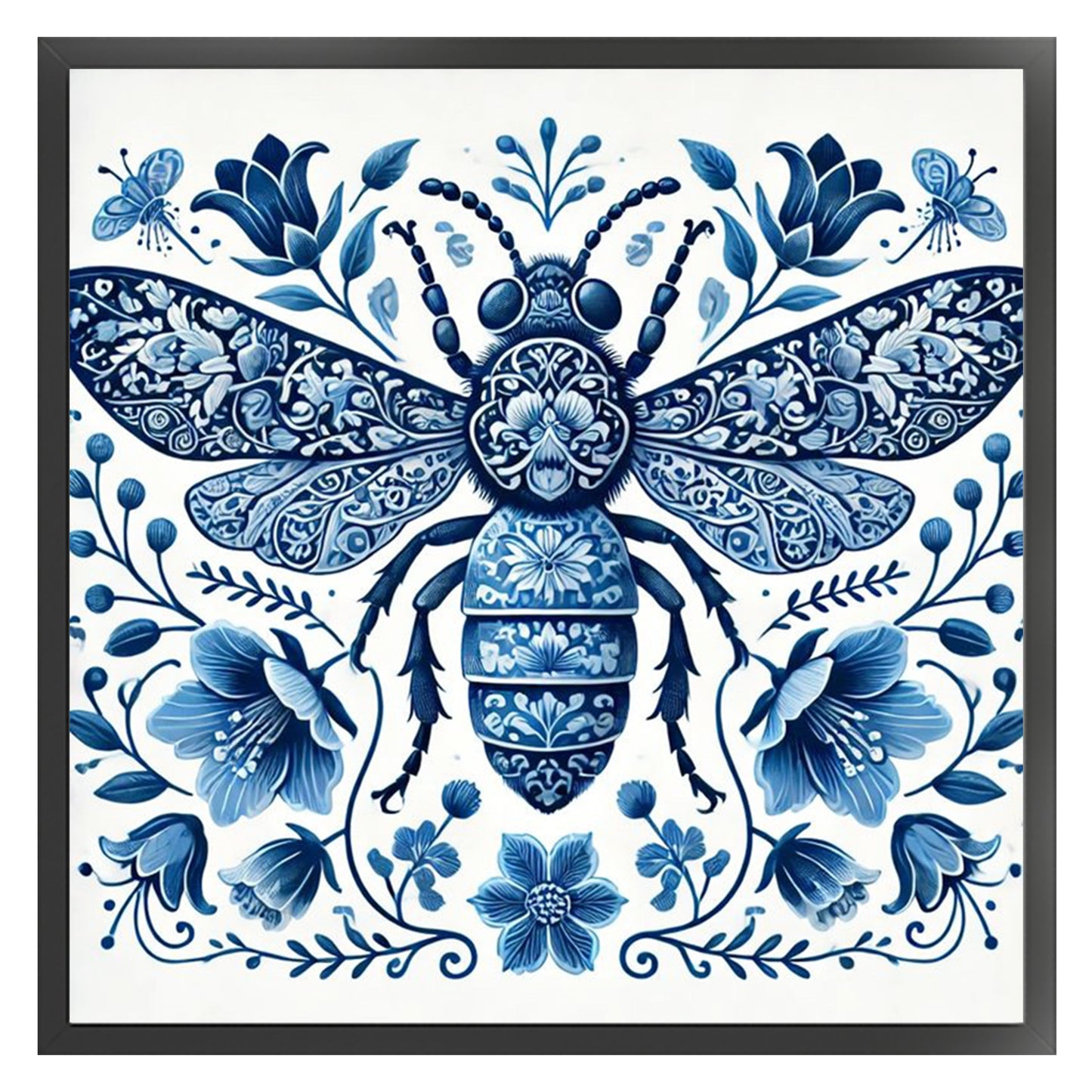 Porcelain Beetle - Full 11CT Stamped Cross Stitch 40x40CM - Huacan