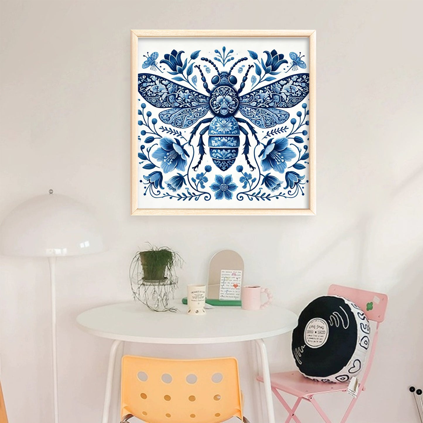 Porcelain Beetle - Full 11CT Stamped Cross Stitch 40x40CM - Huacan