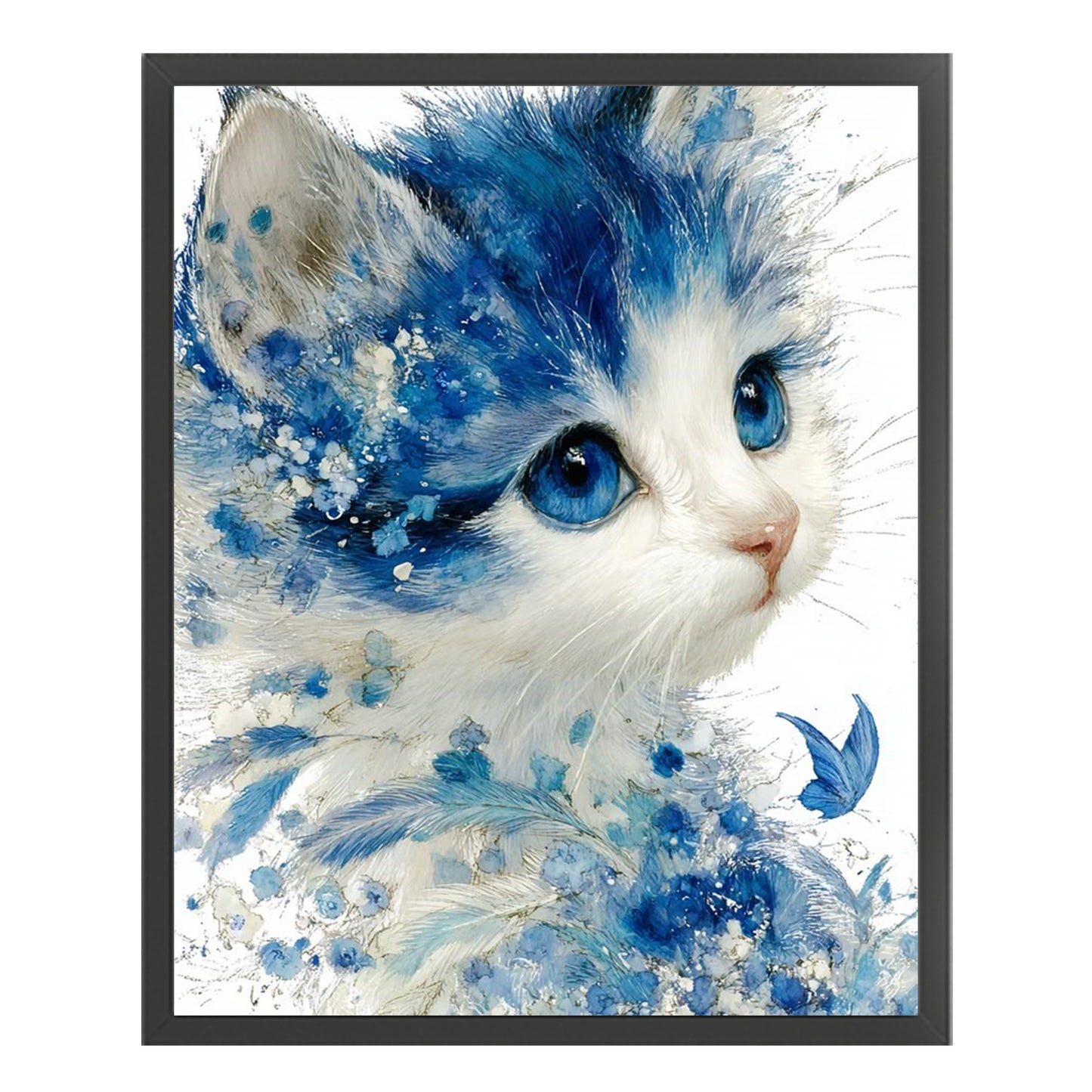 Porcelain Cat - Full 11CT Stamped Cross Stitch 40x50CM - Huacan